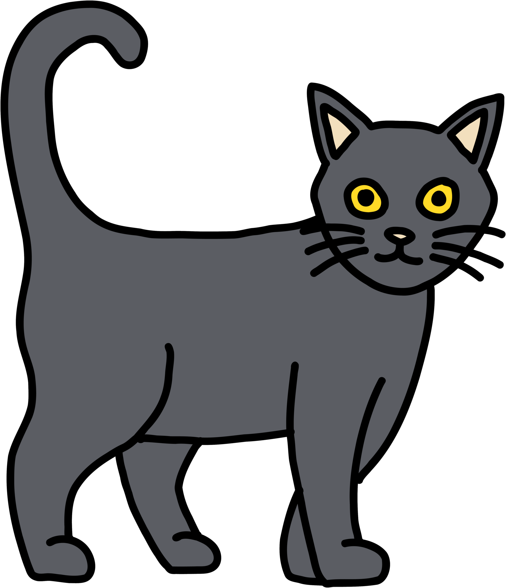 doodle freehand sketch drawing of cat pose. 11357874 PNG