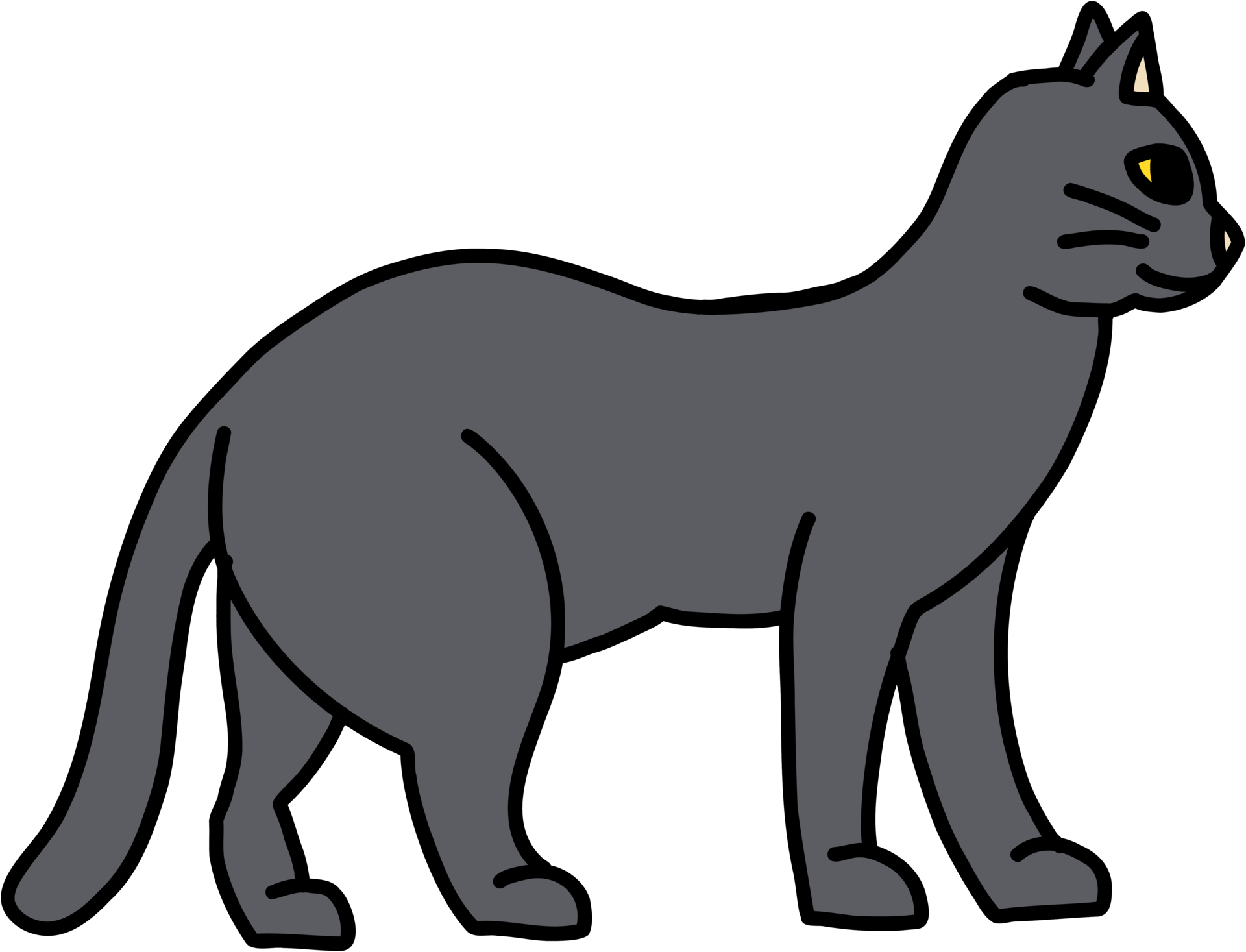 doodle freehand sketch drawing of cat pose. 11357876 PNG