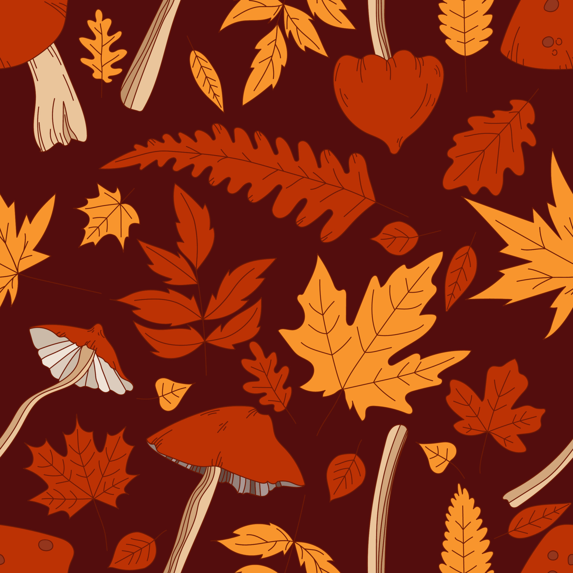seamless-pattern-hand-drawn-line-vector-various-types-of-mushrooms-and