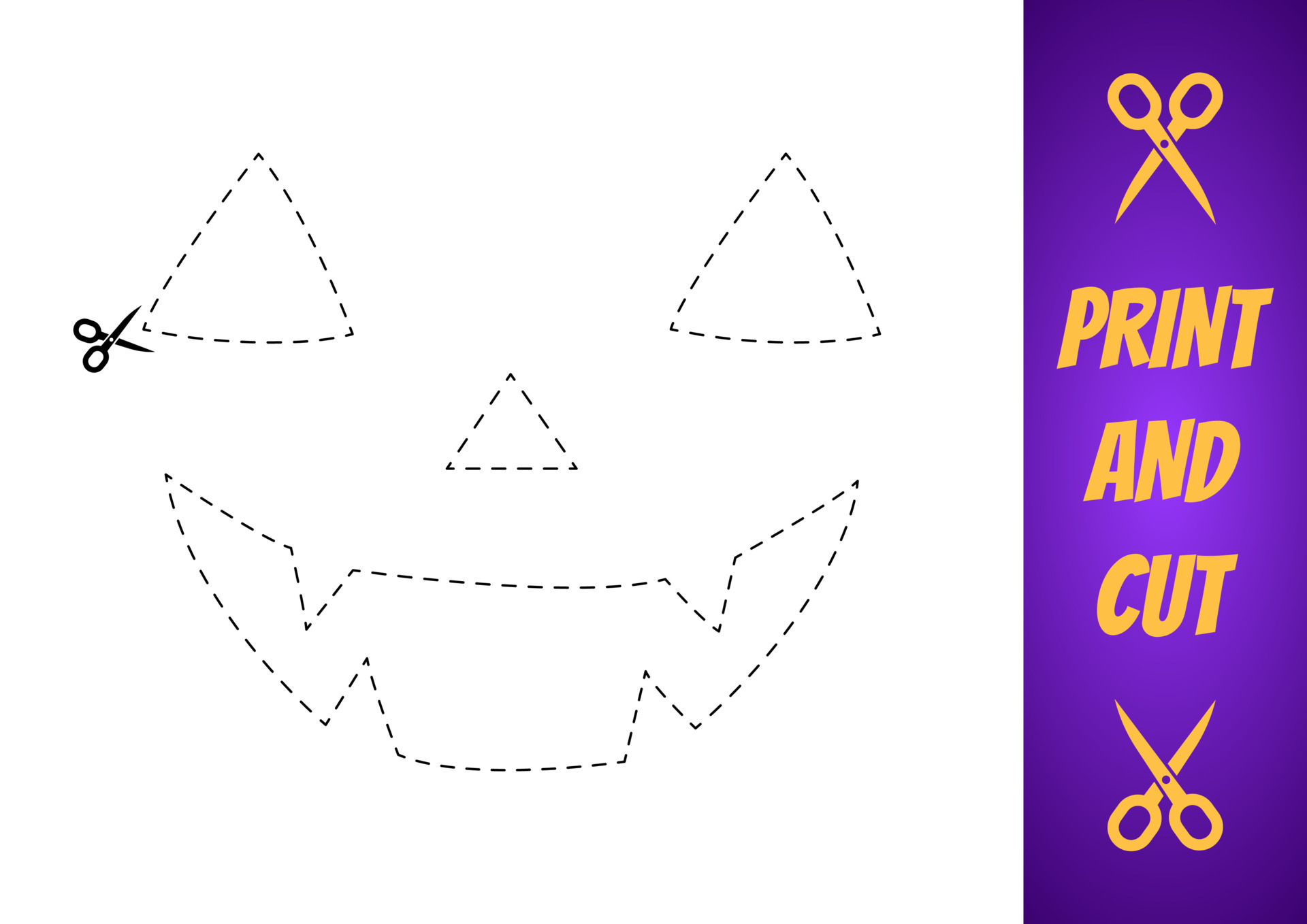 Silly Face Pumpkin Stencils