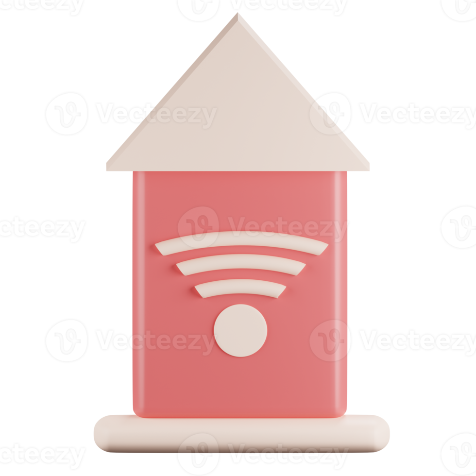 Smart home icon 3d png