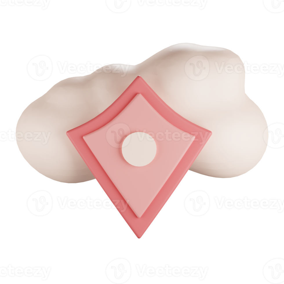 Cloud shield icon 3d png