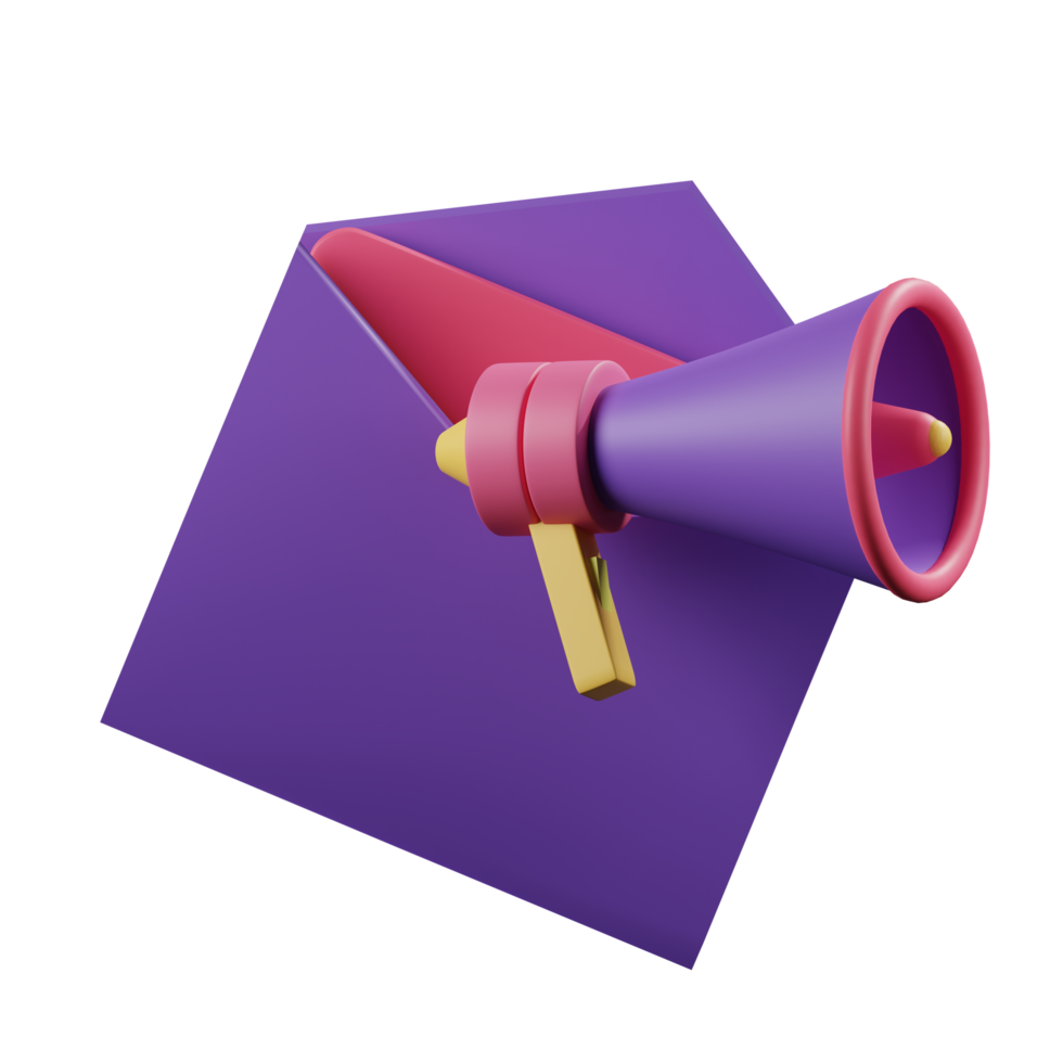 Email marketing icon 3d png