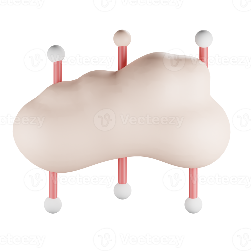 Cloud networking icon 3d png