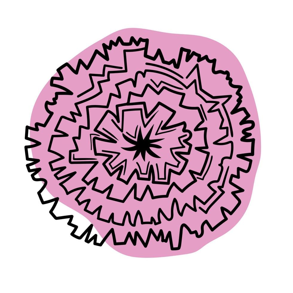 Vector line black illustration graphics flowers dianthus colors stains.