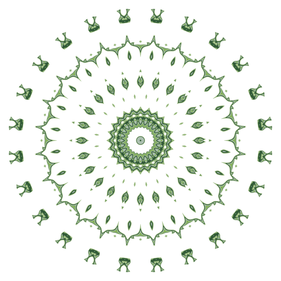 Abstract mandala pattern with circle shape png