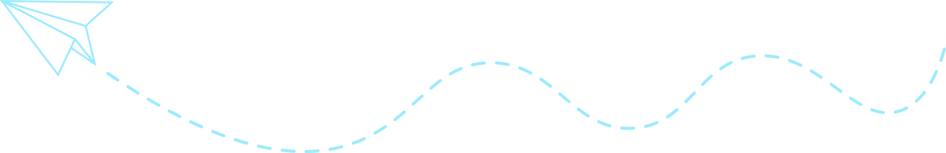 ruta de avión de papel de línea discontinua png