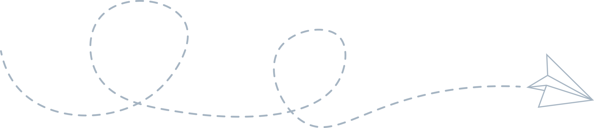 ruta de avión de papel de línea discontinua png