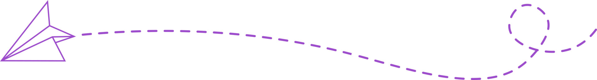 ruta de avión de papel de línea discontinua png