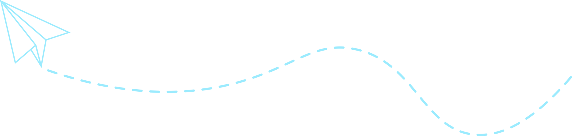 Papierfliegerroute mit gestrichelter Linie png