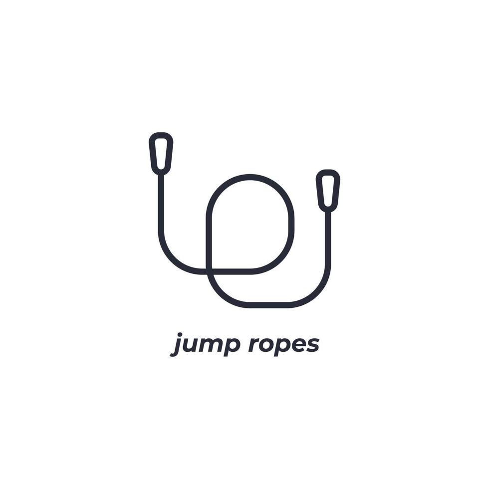 jump ropes line icon. linear style sign for mobile concept and web design. Outline vector icon. Symbol, logo illustration. Vector graphics