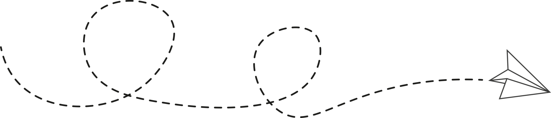 Dashed Line Paper Airplane Route png