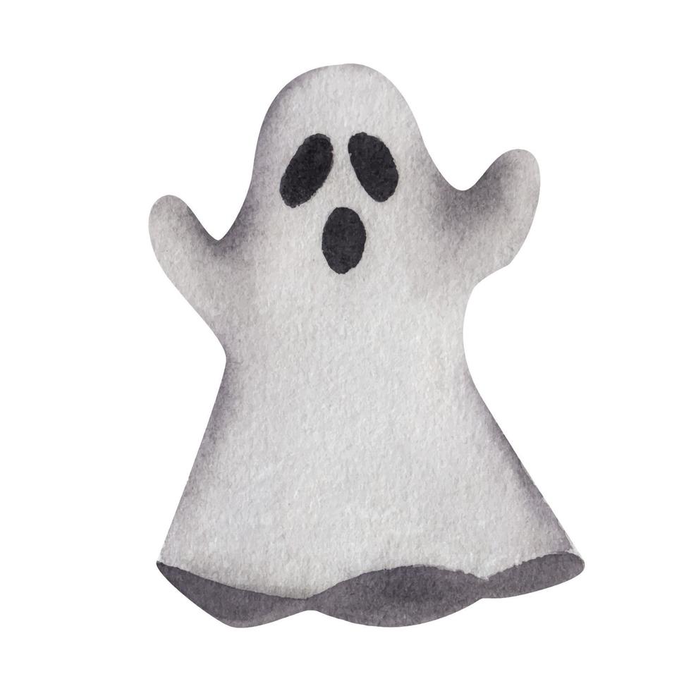 Ghost. Halloween. watercolor element vector