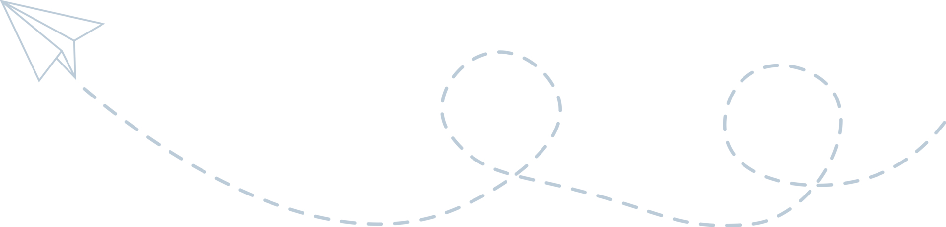 ruta de avión de papel de línea discontinua png