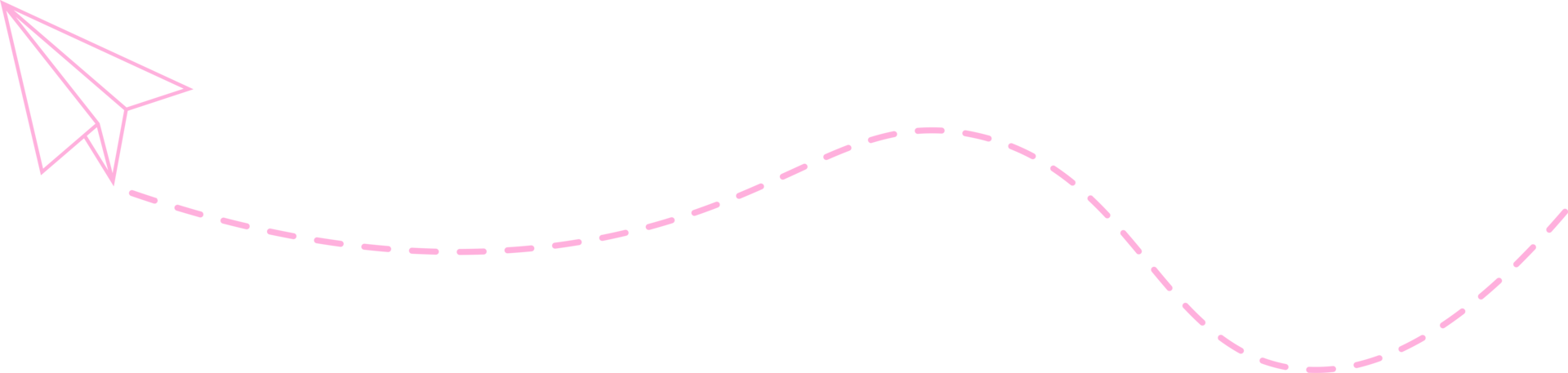 ruta de avión de papel de línea discontinua png