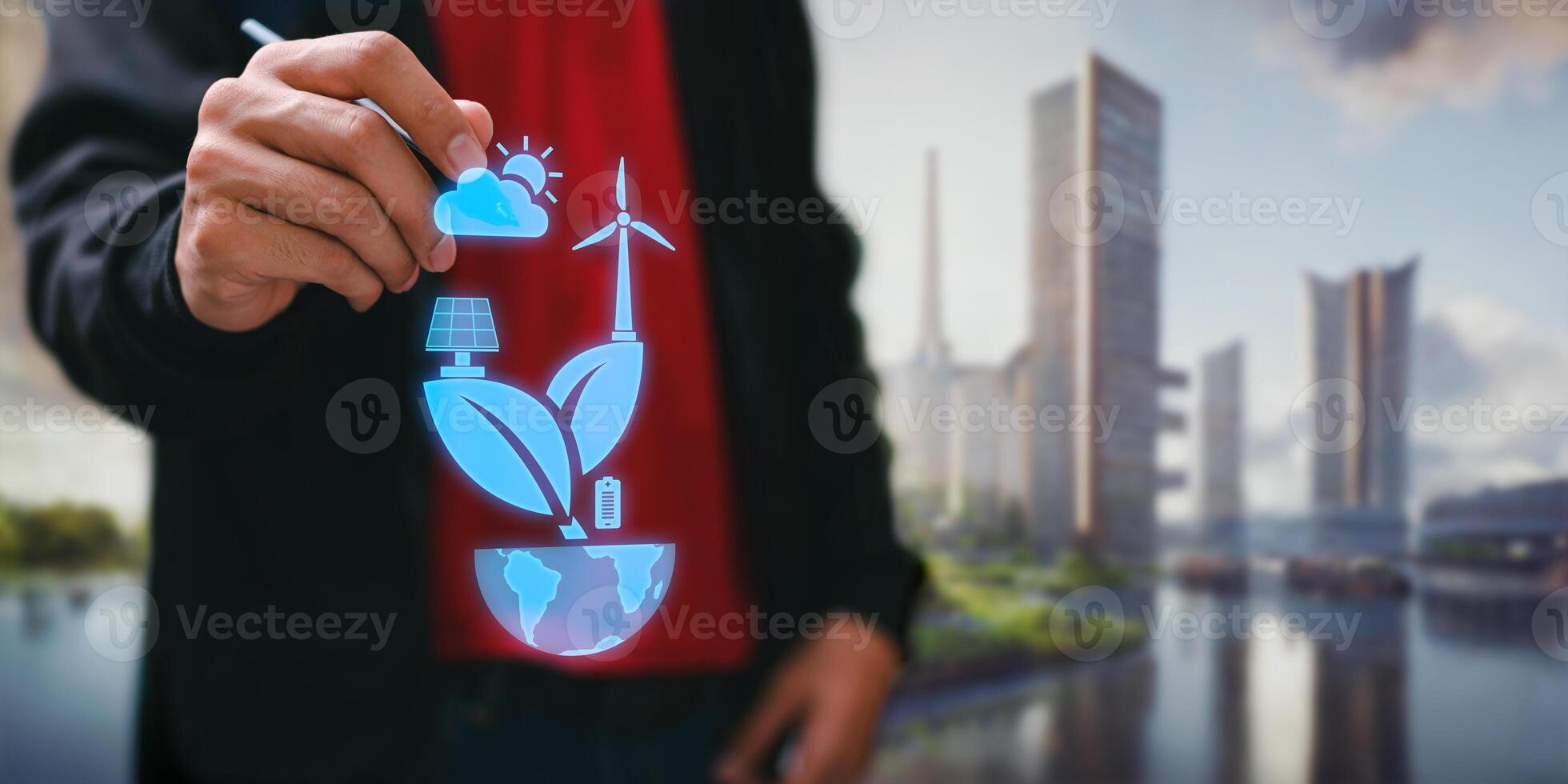 Generation and use of electricity from natural energy Solar power, wind