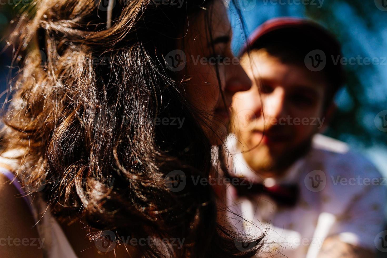 beautiful couple close up photo