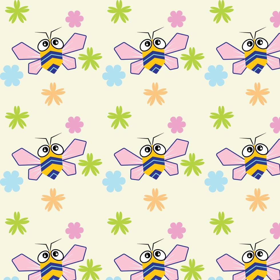 cartoon cicada pattern background 11361474 Vector Art at Vecteezy