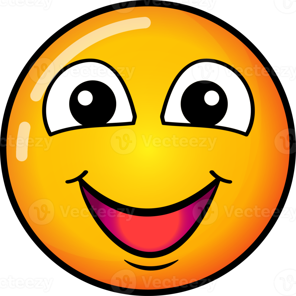 Emoticon illustration with transparent background png