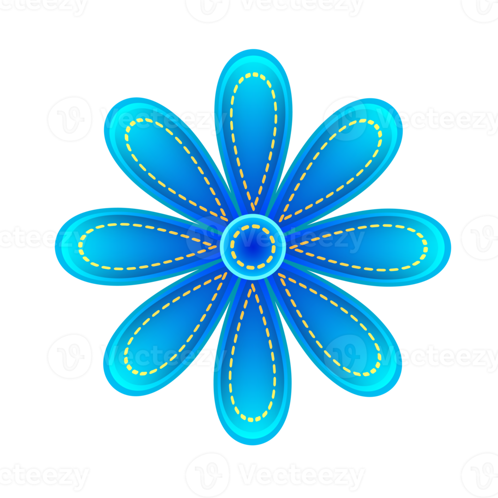 Colorful flower illustration png