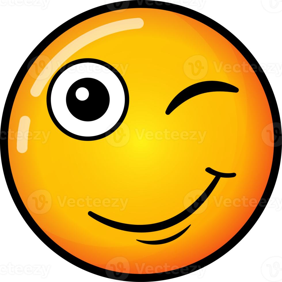 Emoticon illustration with transparent background png