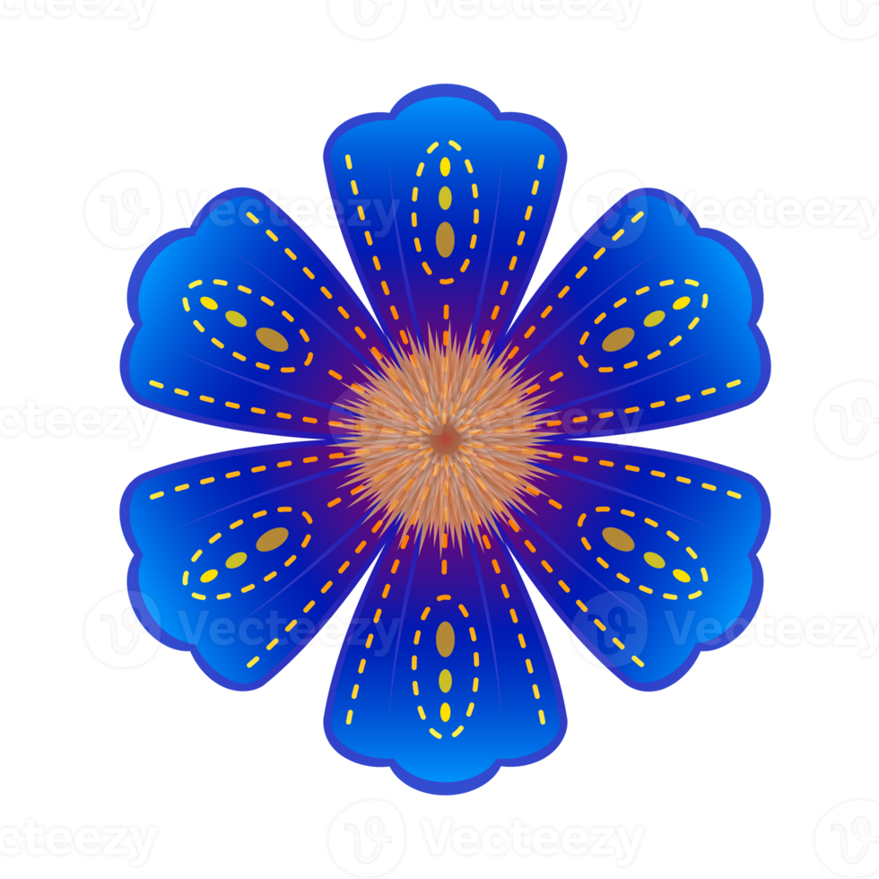 Colorful flower illustration png