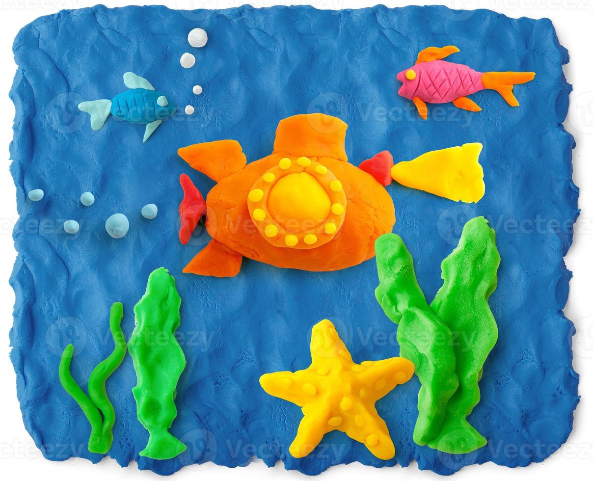 Picture made of playdough photo