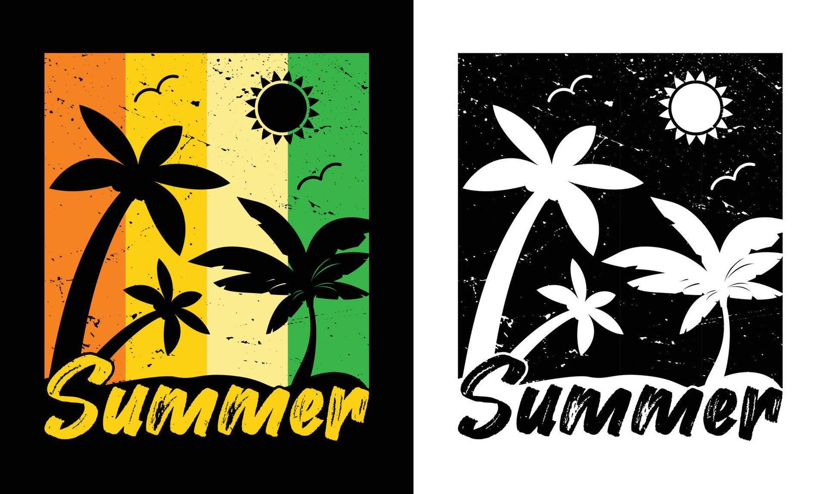 diseño de camiseta de cita de verano vector