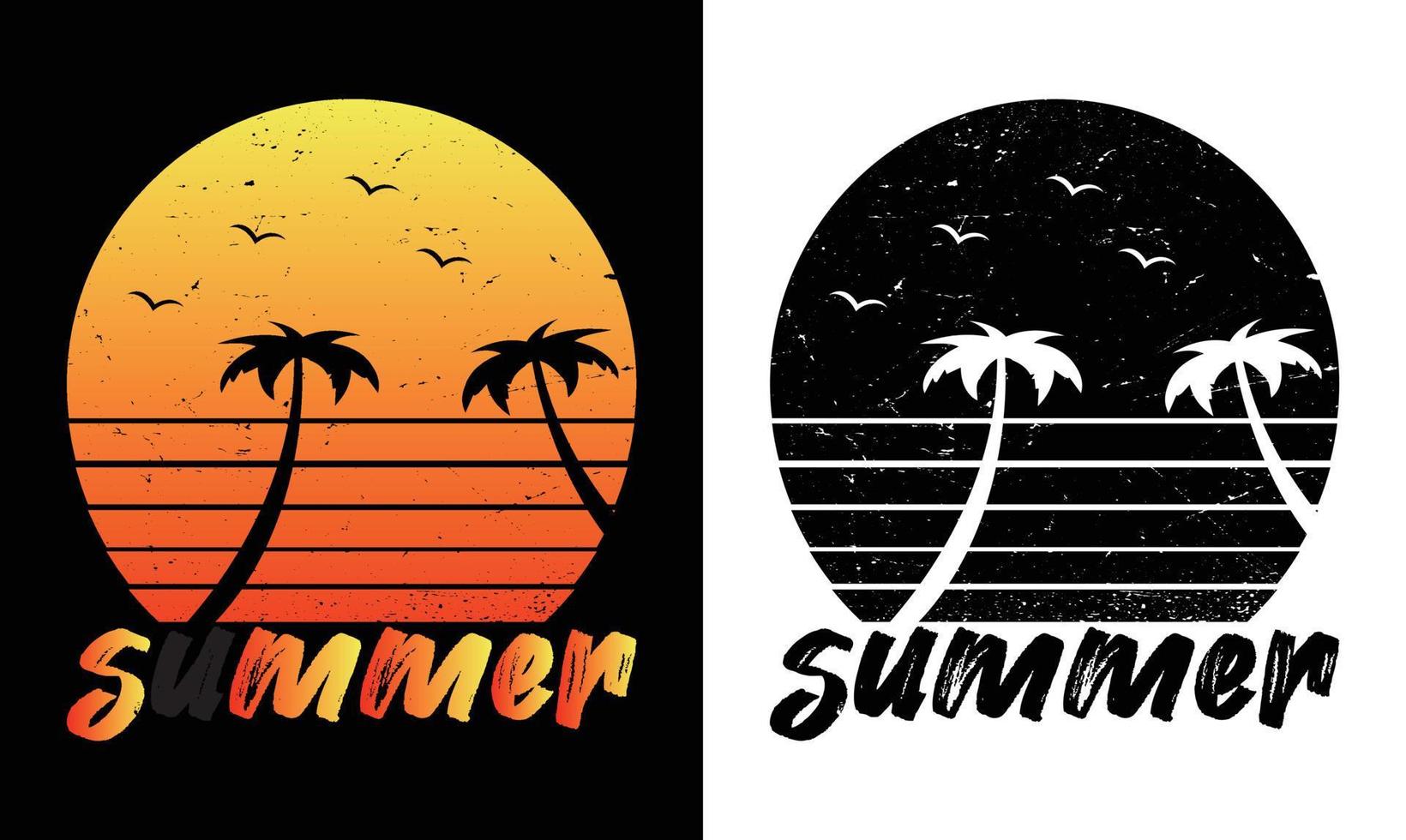 diseño de camiseta de cita de verano vector