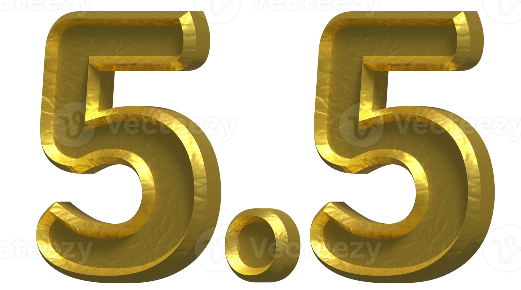 5.5 Sale 3D Number Illustration Concept Design png