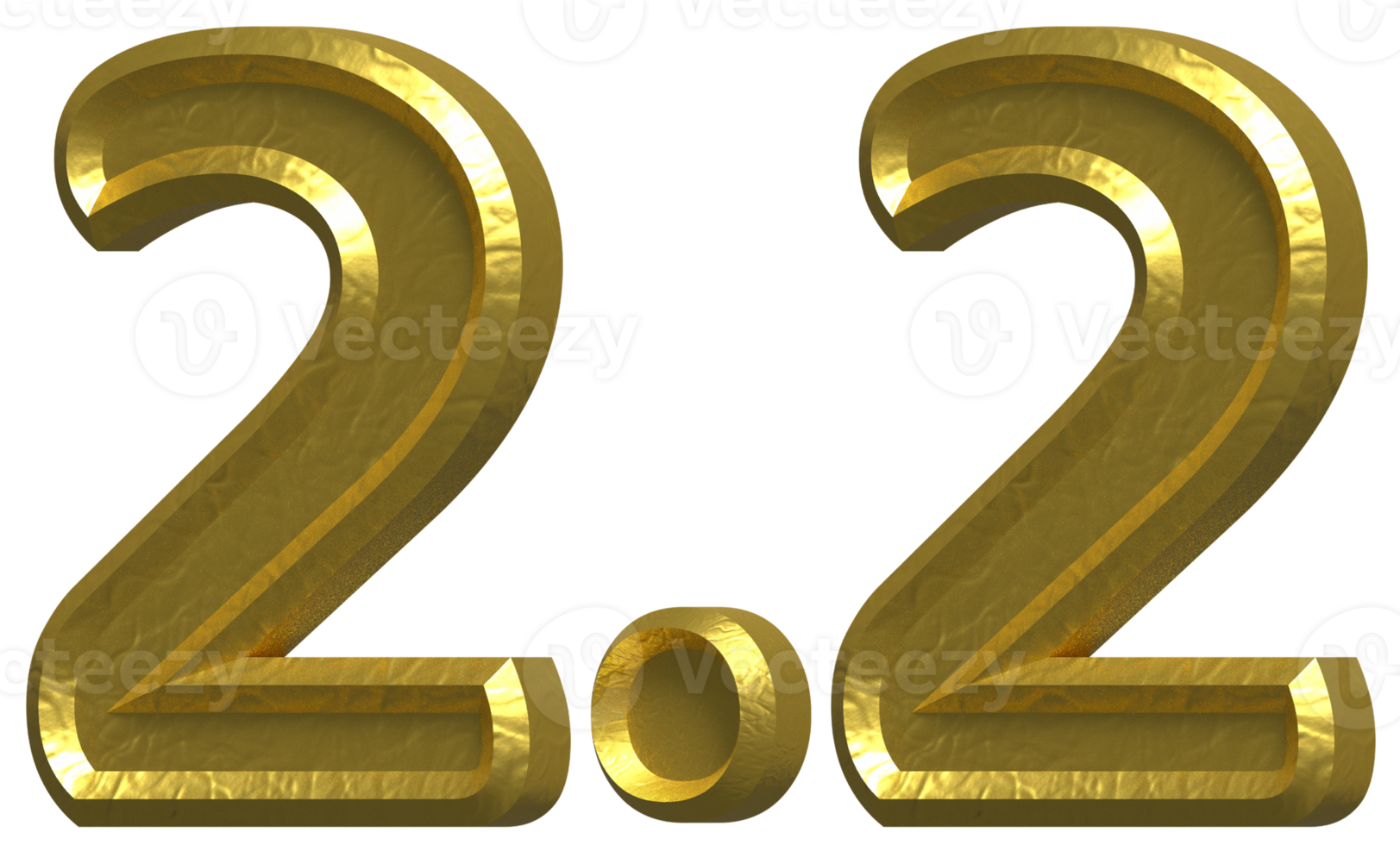 2.2 Sale 3D Number Illustration Concept Design png