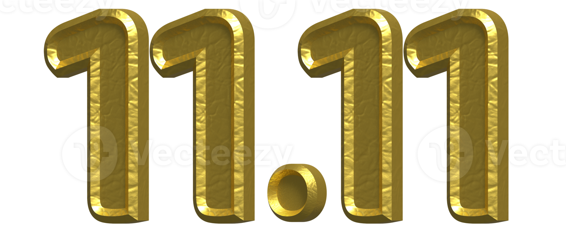 11.11 Sale 3D Number Illustration Concept Design png