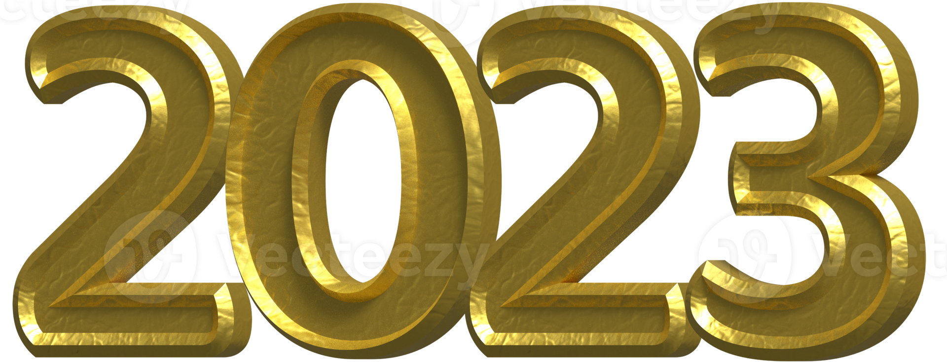 Year 2023 - 3D Number Illustration Concept Design png