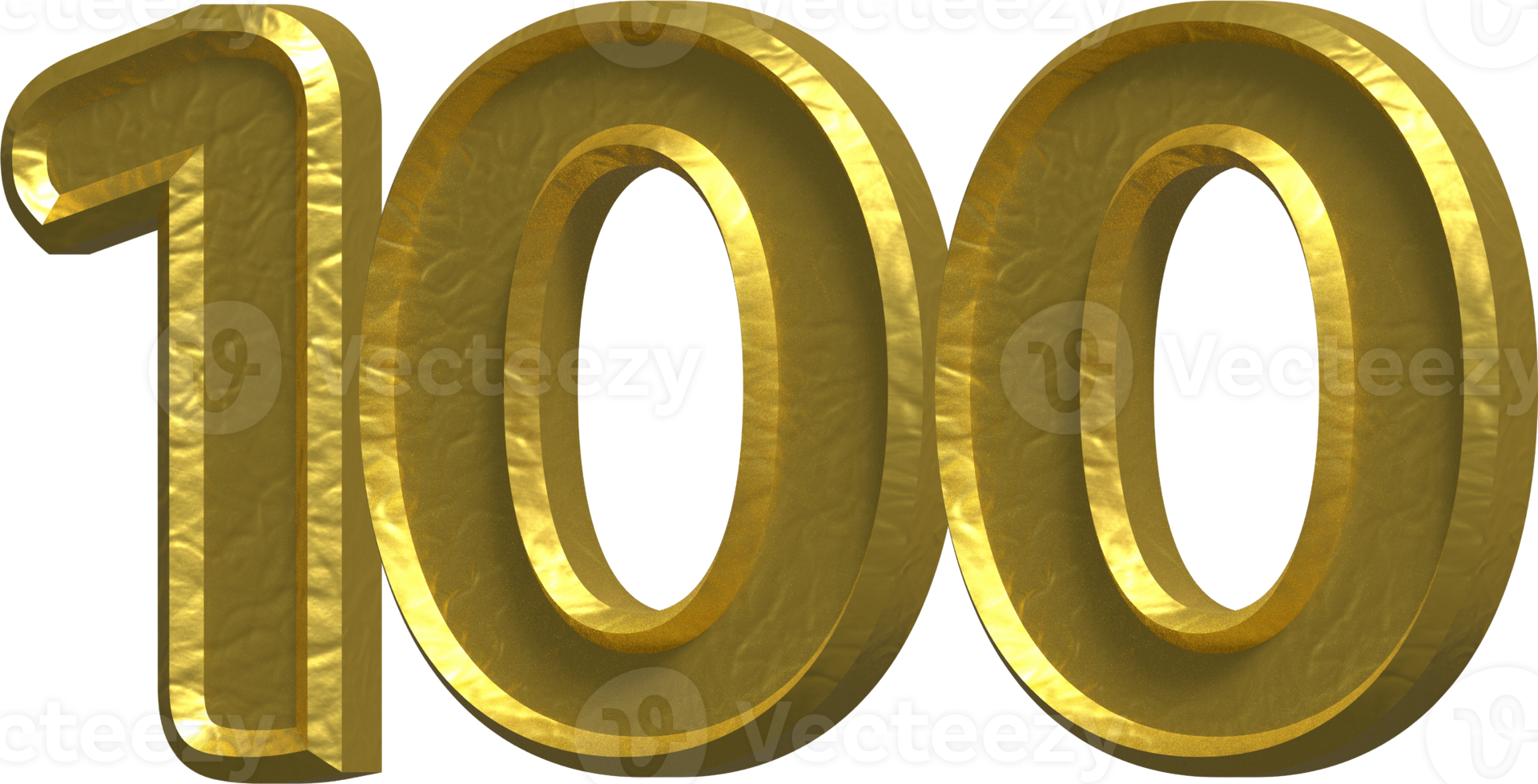 100 Years 3D Number Illustration Concept Design png