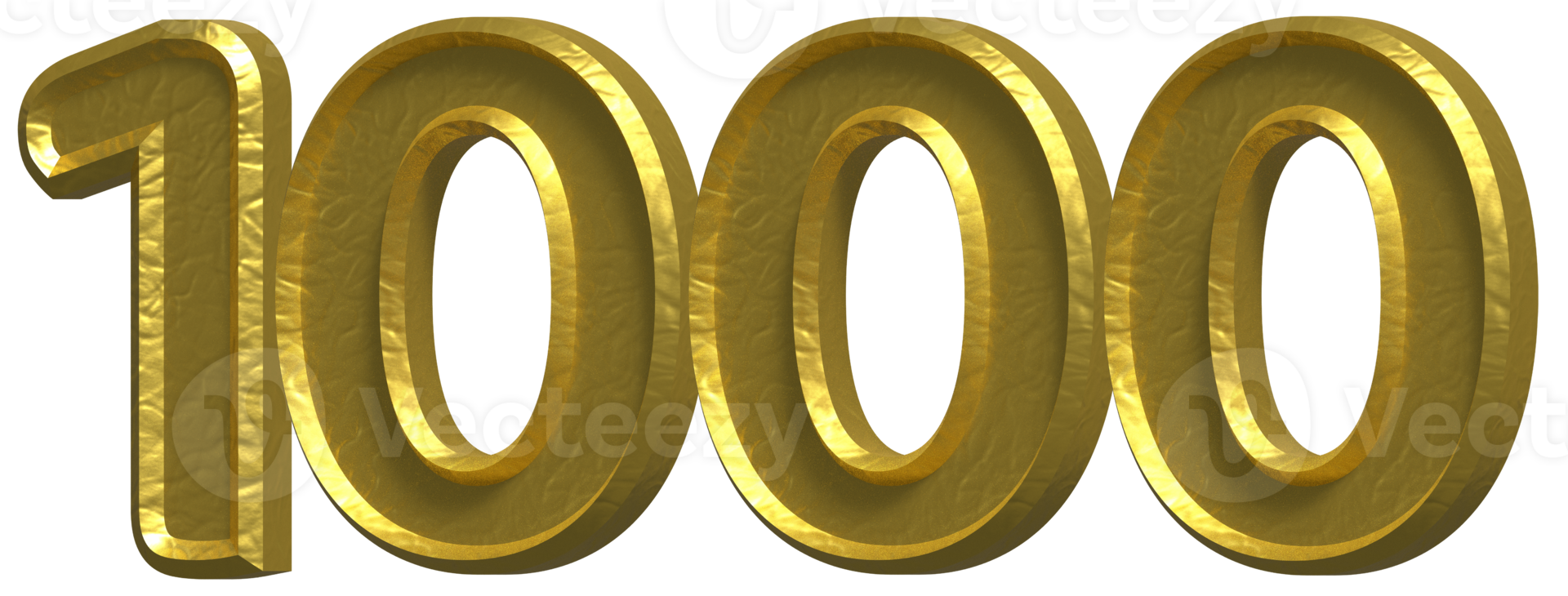 1000 3D Number Illustration Concept Design png