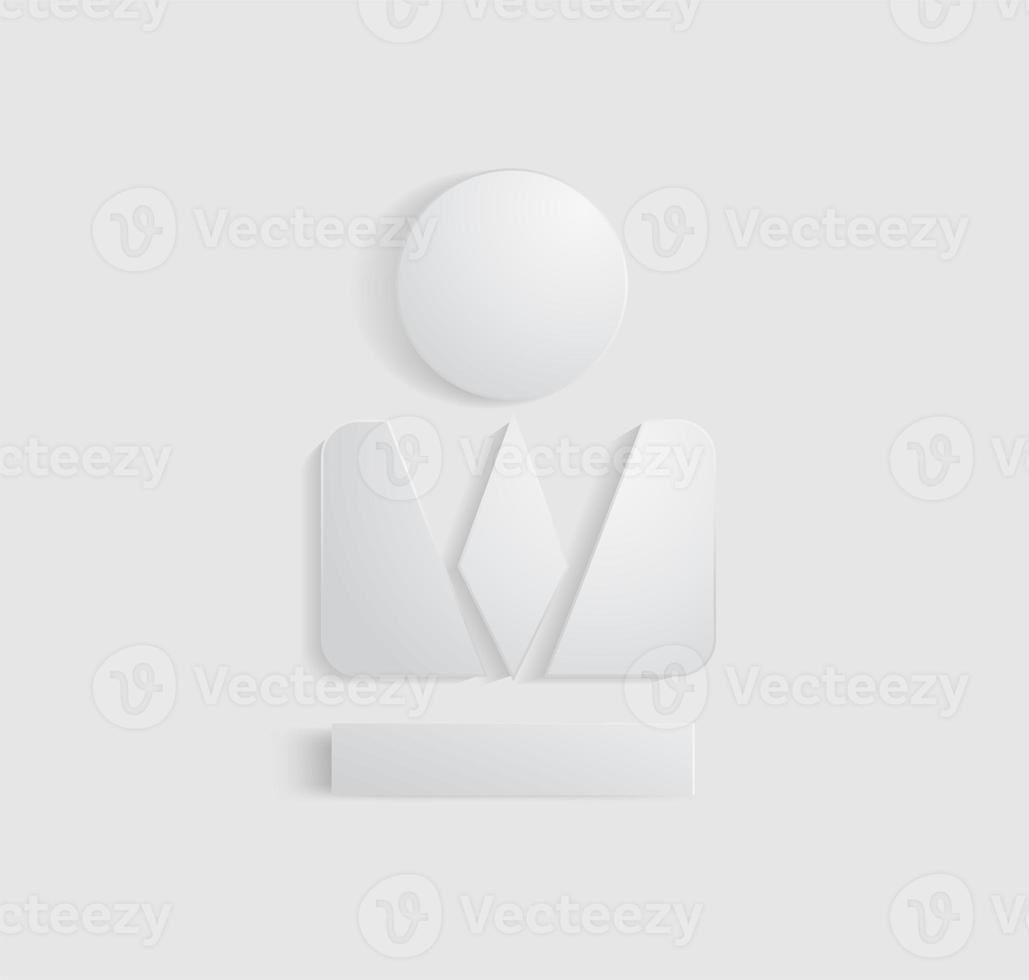 White manager icon photo