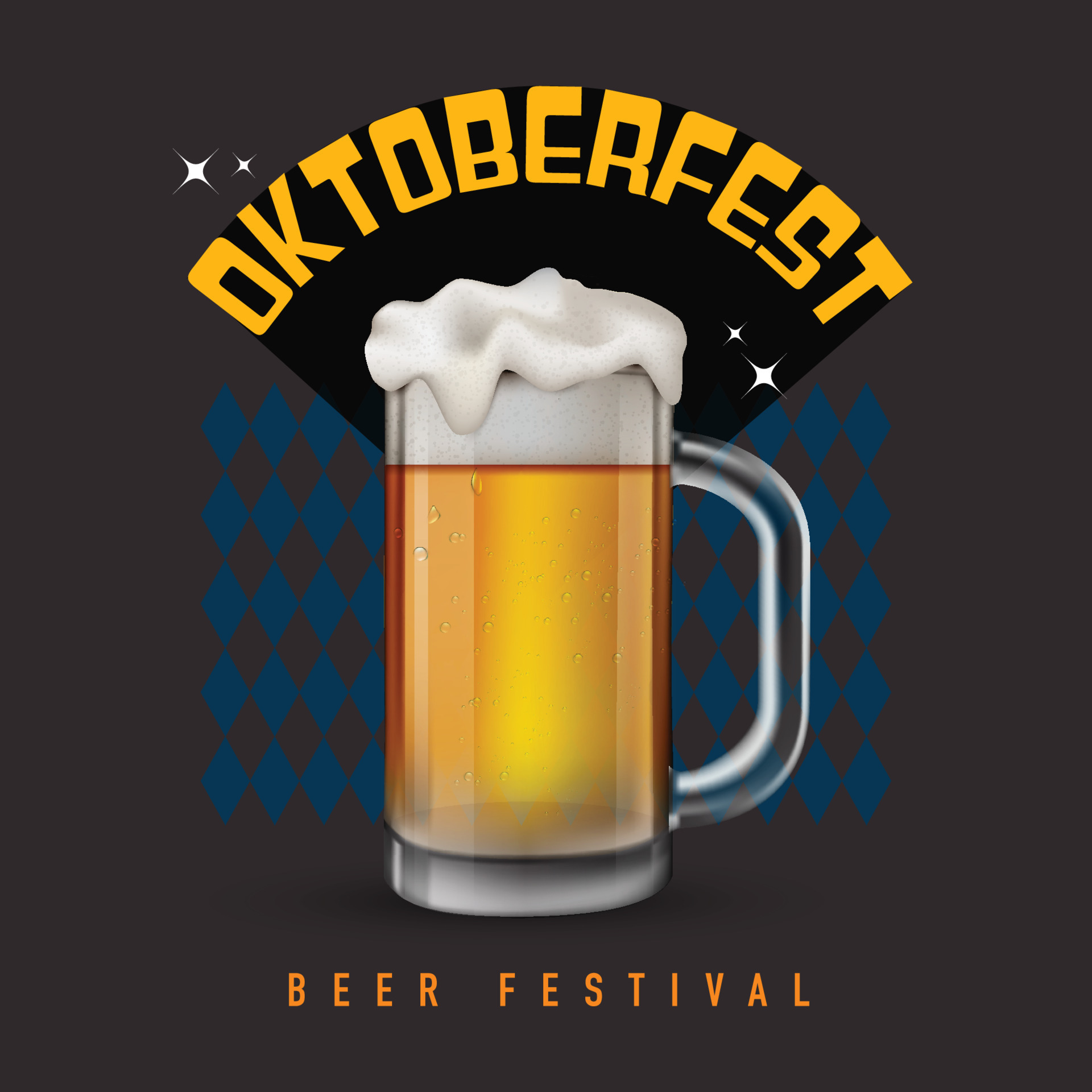 Oktoberfest party. Beer Festival. Bavarian holiday. Beer October