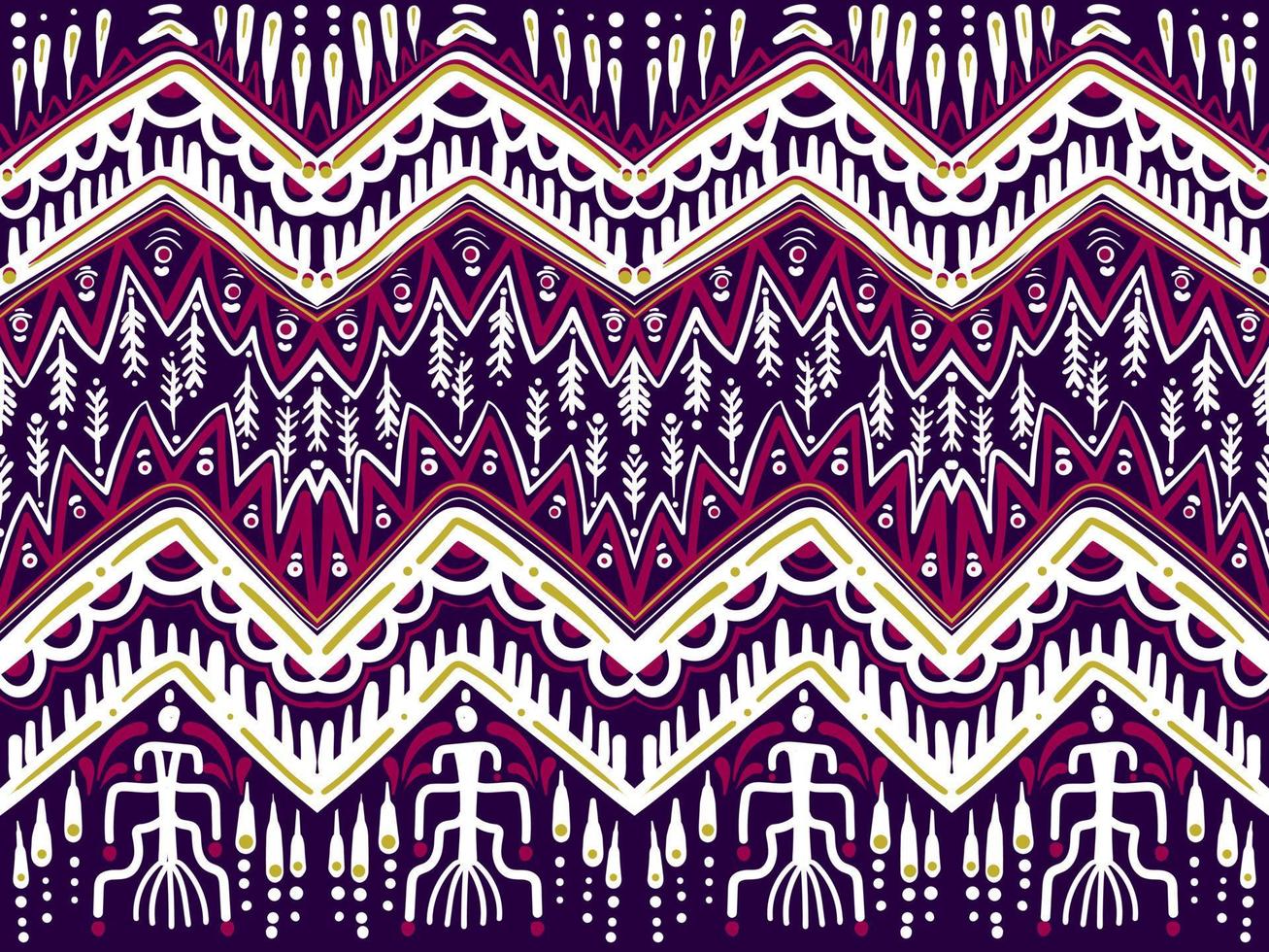 patrón geométrico étnico oriental tradicional dibujado a mano para la ilustración de vector de envoltura de ropa de papel tapiz de alfombra de fondo