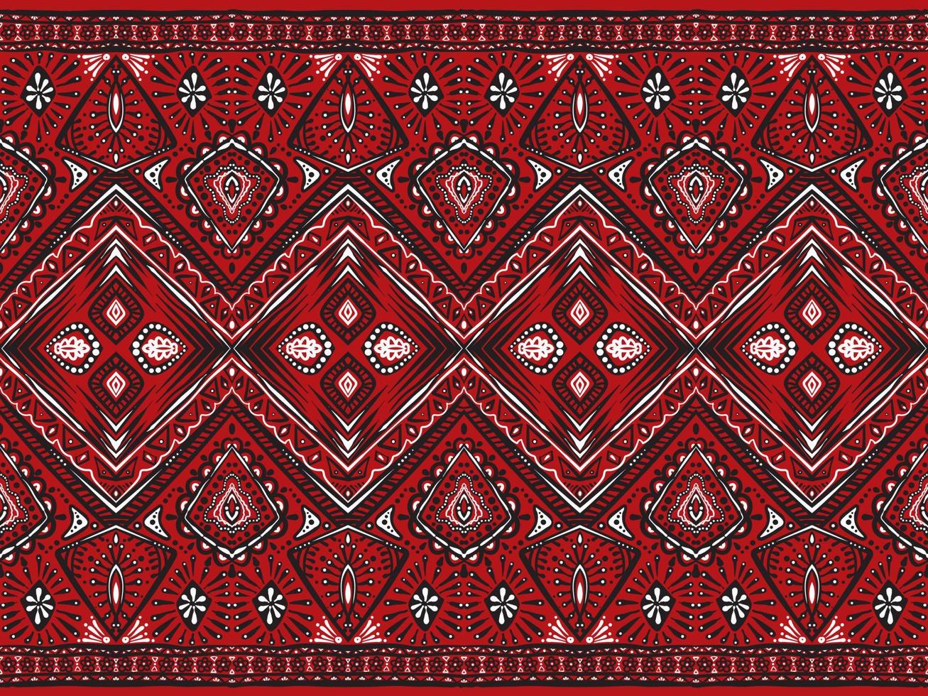 red white ethnic pattern background vector illustration