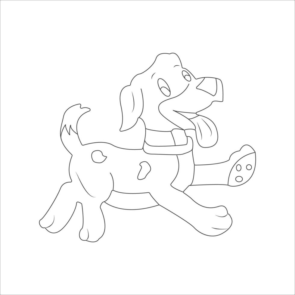 dog coloring page and animal outline design for those who love puppy vector