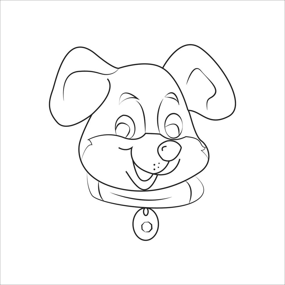 dog coloring page and animal outline design for those who love puppy vector