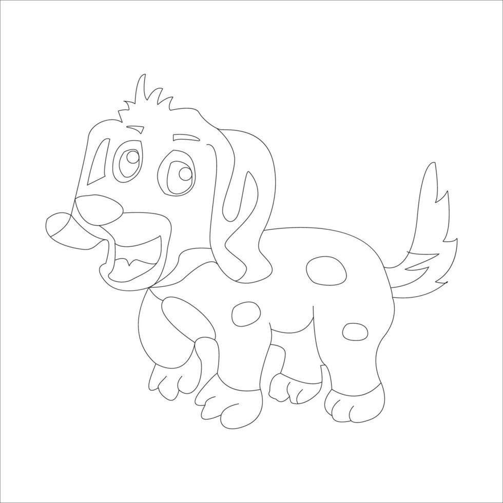 dog coloring page and animal outline design for those who love puppy vector