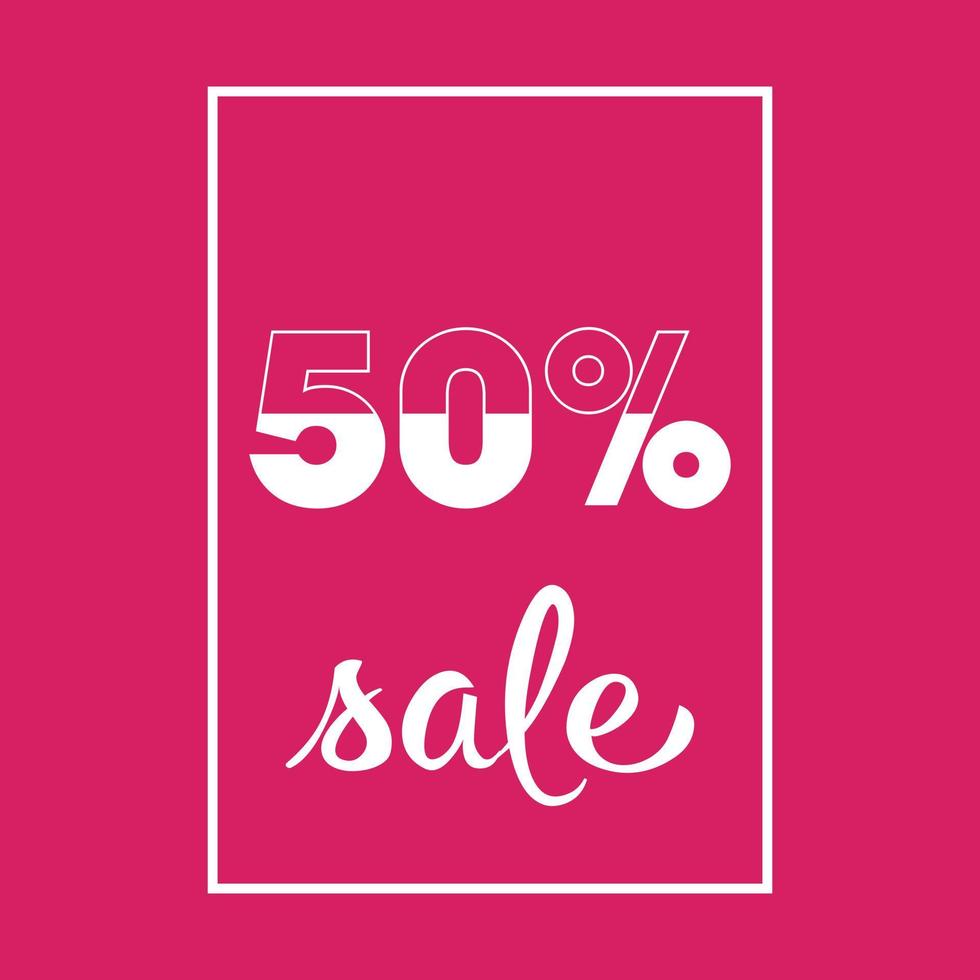 50 sale illustration background. 50 off vector