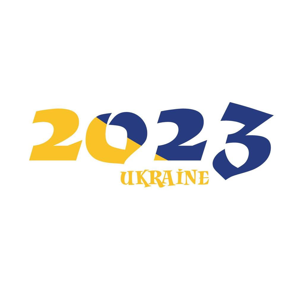 Against the background of the flag of Ukraine 2023 vector