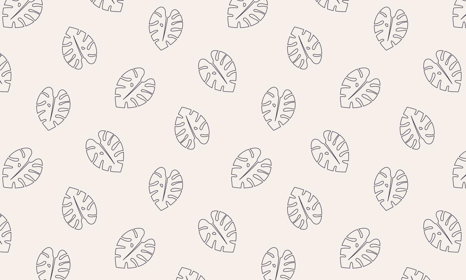 Monstera leaves pattern for background vector
