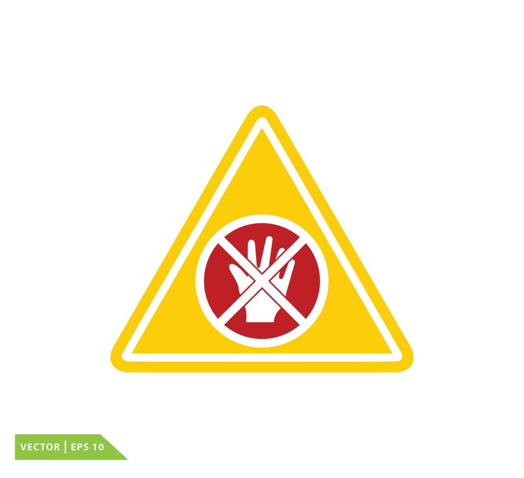 Do not touch icon sign vector logo template