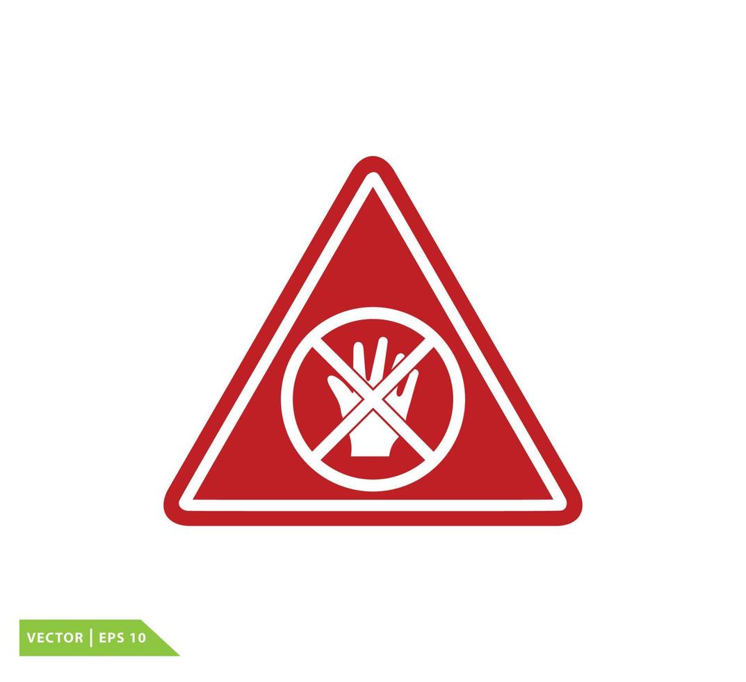 Do not touch icon sign vector logo template