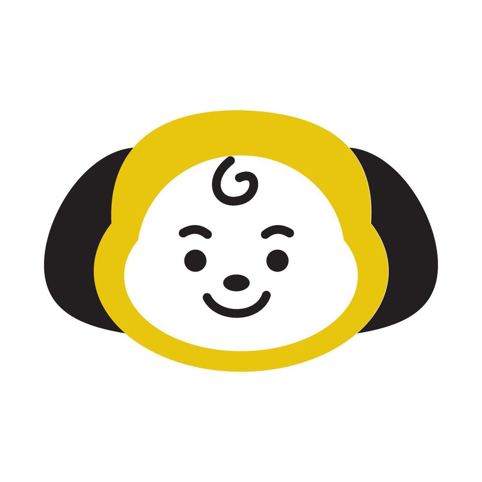 Icon Chimmy Character. A cute face cartoon. Suitable for smartphone wallpaper, prints, poster, flyers, greeting card, ect. vector