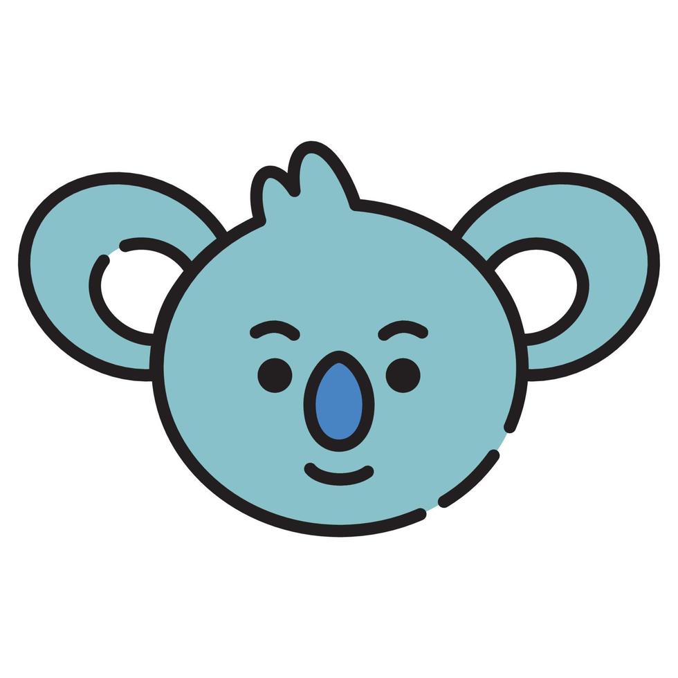 icono de personaje koya. una caricatura de cara linda. adecuado para papel tapiz de teléfonos inteligentes, impresiones, afiches, volantes, tarjetas de felicitación, etc. vector