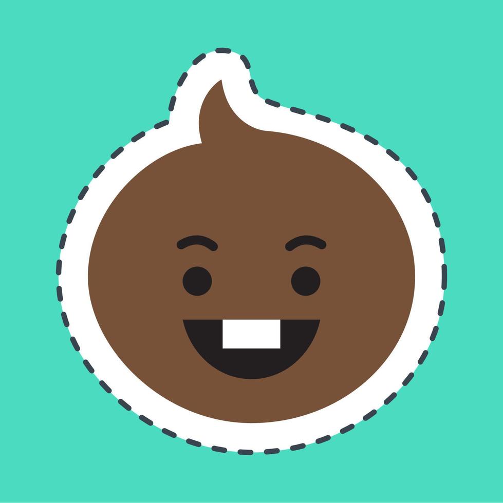 Icon Shooky Character. A cute face cartoon. Suitable for smartphone wallpaper, prints, poster, flyers, greeting card, ect. vector
